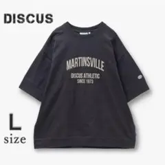 DISCUS ヘビーウェイトロゴ BIGTシャツ 黒 チャコール Ｌ ディスカス