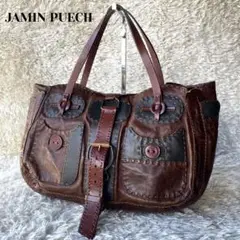 【希少】JAMIN PUECH セミショルダーバック 本革レザー ハンドバック