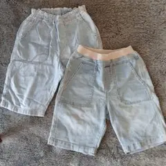 GU　コットン製 ライトブルー ハーフパンツ　まとめ売り