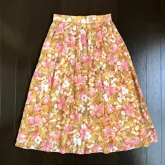 レトロ 花柄 スカート