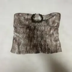 グランジ ベルト風個性派トップス