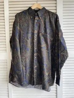 nautica ペイズリー柄 長袖シャツ Lサイズ