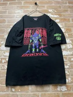 00s　エヴァンゲリオン　初号機　暴走モード　プリント　アニメT　黒　EVA