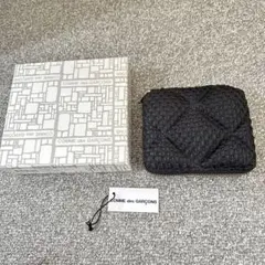 コムデギャルソン 二つ折り財布 ウォレット 甲羅 ブラック