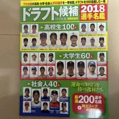 週刊ベースボール別冊 ドラフト候補 2018選手名鑑