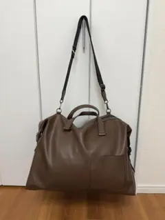 美品　希少　ZARA MAN リアルレザーボストンバッグ　ネイビーブラック 美品希少ZARA MAN リアルレザーボストンバッグネイビーブラック