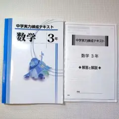 中学実力練成テキスト　数学　3年