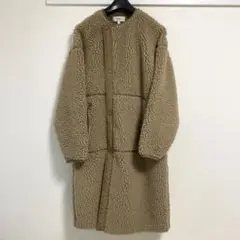 HYKE ハイク ボアコート ロングコート ベージュ キャメル