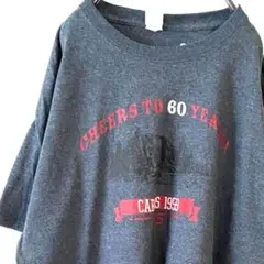 ギルダン CHEERS TO 60 YEAR Tシャツ XL グレー灰色古着