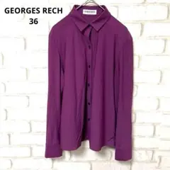 GEORGES RECH レディース　長袖　シャツ　パープル　日本製　36