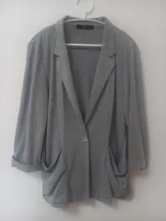 AZUL by moussy グレー テーラードジャケット