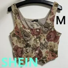 SHEIN フラワープリント クロップドベスト
