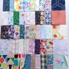 はぎれ　生地　まとめ売り　50枚セット　約10×10cm　花柄など色々