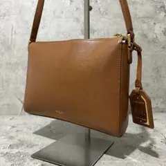 ほぼ未使用 ラルフローレン カメラバッグ ショルダー レザー 茶 ブラウン