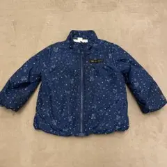 星座柄 ネイビー 中綿コート85cm