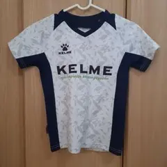 KELME 幾何学模様シャツ ホワイト/ネイビー