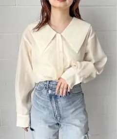 LOWRYS FARM シアービックカラーブラウスＬＳ　新品・未使用