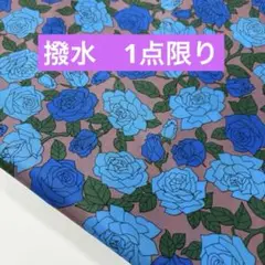 大特価‼️生地　ハギレ　薔薇柄　ナイロン　幅広 撥水加工 125×65cm