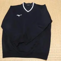 Mizuno ブラック テニスVネック トレーナージャージ M