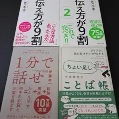 【4冊セット】伝え方が9割、2、1分で話せ、ちょい足しことば帳