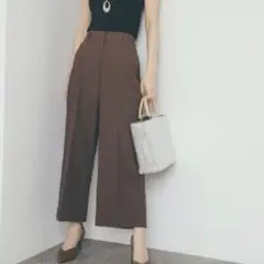 レアカラー美品リネンブレンドワイドパンツ