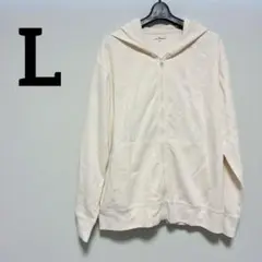 ✨タグ付き新品✨WHOLEPERSON 【L】フード付き　ホワイト パーカー