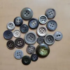 ボタンセット グリーン グレー系