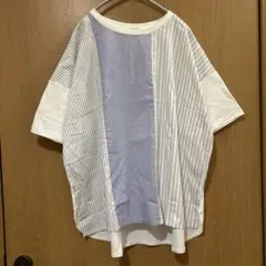 新品✨クラウドナイン　半袖Tシャツ　M〜L ストライプ　綿　ゆったり