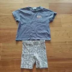 Littleweekend　Tシャツサイクルパンツセット 90