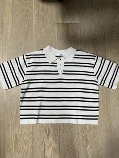 【新品未使用】しまむら　ボーダー　ポロシャツ 半袖