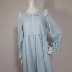 新品／Maria pipi　マリアピピロングワンピースベルト紐付き／M／ブルー