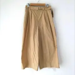 〈ドレスキップ〉ガウチョパンツ　ベージュ　ウエストベルト　夏　М