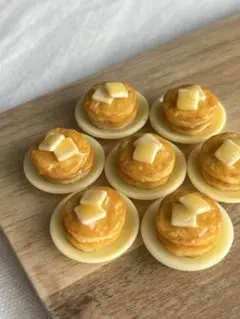 ◎ミニチュアフード　カフェ風パンケーキ丸miniaturefood