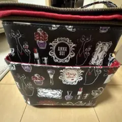 ANNA SUI メイクボックス　中型 黒赤　美品