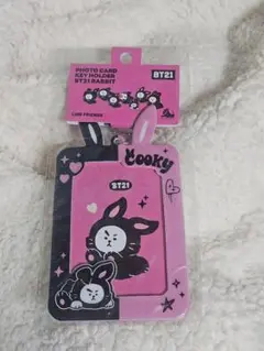 BT21 BLACK RABBIT フォトカードキーホルダー COOKY