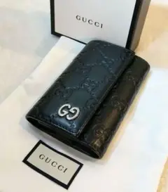 GUCCI グッチシマ 6連 キーケース ブラック
