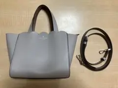 kate spade ケイトスペード　スカラップ ハンドバッグ グレー
