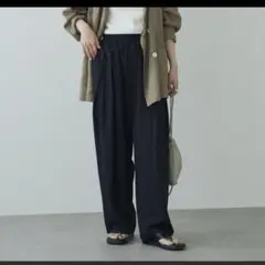 ピュアルセシン　ツータックウエストゴムイージーパンツ