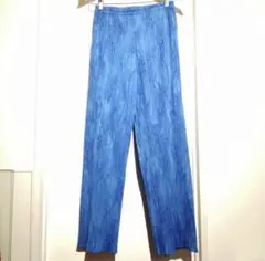 イッセイミヤケ ターコイズ パンツ 染め柄