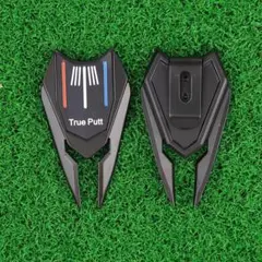 ゴルフ クリップ付きグリーンフォーク&マーカー ブラック ショート