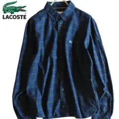 【LACOSTE】長袖シャツ　チェック　紺緑★