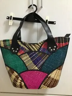 カラフルかごバッグ