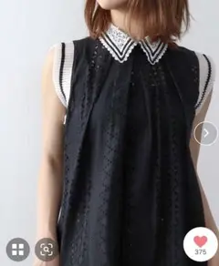 ノース刺繍ノースリーブブラウス