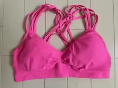 ピンク ストラップデザイン ブラトップ