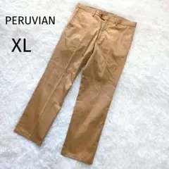 PERUVIAN　ストレートパンツ　ビジネスカジュアル　ベージュ　仕事　4840