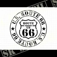ステンシルシート　【N-242】　ルート66　ROUTE66