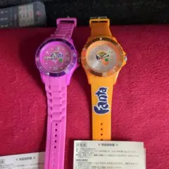 ファンタ　腕時計 パープル オレンジ 2点セット