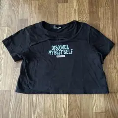 SISTER JENNI 黒 ショート丈Tシャツ　140
