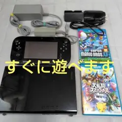 【動作確認済】Wii U 32GB ブラック 本体 ゲームパッド　セット　②