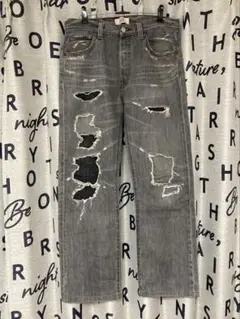 Levi’s 501 ダメージデニム　シルエット良好